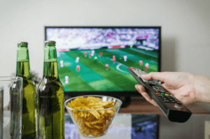 watching sports on tv